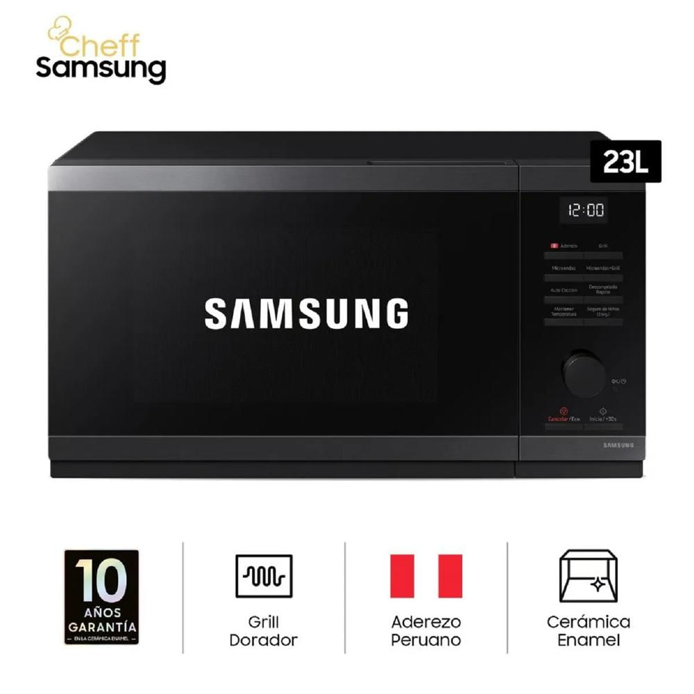 Microondas Samsung 23LT con dorador Acero Inoxidable MG23DG4524AGPE
