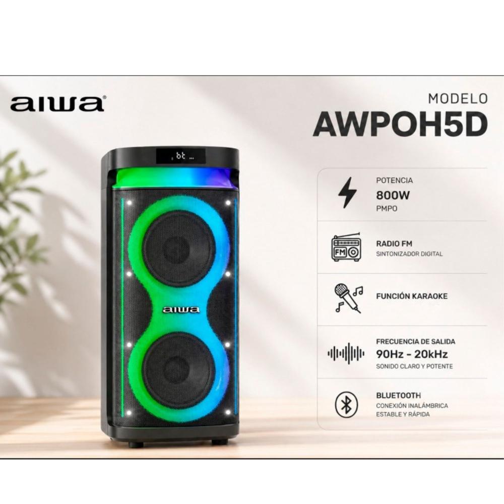 Torre de Sonido Aiwa Con luces AWPOH5D