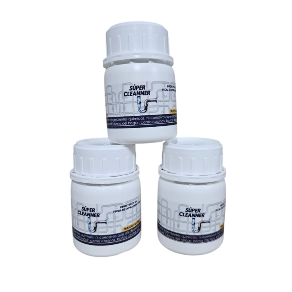 Limpiador Desatorador De Tuberias X 3 UND