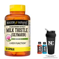 VITAMINAS MASON NATURAL - SILIMARINA (MILK THISTLE) (60 CAP) + SHAKER