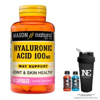 VITAMINAS MASON NATURAL - ÁCIDO HIALURÓNICO 100 MG (30 CAP) + SHAKER