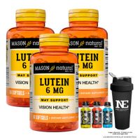 COMBO VITAMINAS MASON NATURAL - 3 LUTEÍNA 6 MG (60 SOFTG) + SHAKER