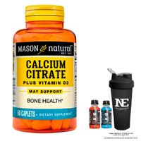 VITAMINAS MASON NATURAL - CITRATO DE CALCIO CON VITAMINA D3 (60 TAB) + SHAKER
