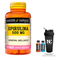 VITAMINAS MASON NATURAL - ESPIRULINA 500 MG (100 TAB) + SHAKER