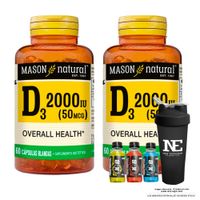 COMBO VITAMINAS MASON NATURAL - 2 D-3 2000 UI (60 SOFTG) + SHAKER