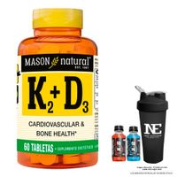 VITAMINAS MASON NATURAL - VITAMINA K2 + D3 (60 TAB) + SHAKER