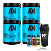 COMBO ADN NUTRITION - 4 CREATINE ADN 250 GR. + SHAKER