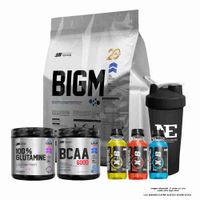 COMBO UNIVERSE - BIGM 5 KG. COOKIE +  100% GLUTAMINE 500GR. + BCAA 6000 490GR. CITRUS PUNCH + SHAKER