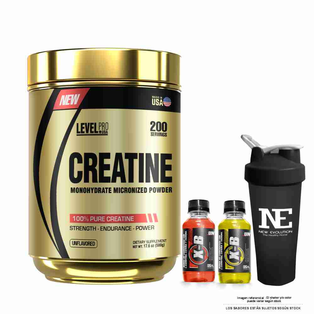 LEVEL PRO CREATINE 500 GR. + SHAKER | Promart.pe - Promart