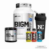 COMBO UNIVERSE NUTRITION - BIGM 2 KG. VAINILLA + 100% CREATINE 500 GR. + SHAKER