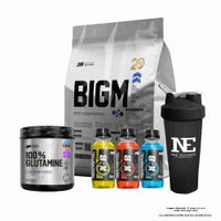 COMBO UNIVERSE NUTRITION - BIGM 5 KG. COOKIE +  100% GLUTAMINE 500 GR. + SHAKER