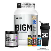 COMBO UNIVERSE NUTRITION - BIGM 2 KG. COOKIE + 100% GLUTAMINE 500 GR. + SHAKER