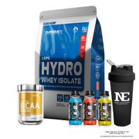 COMBO SUPREME NUTRITION- HYDRO WHEY ISOLATE 5.5 LIBRAS VAINILLA+SUPREME BCAA 540G FRUIT PUNCH+SHAKER