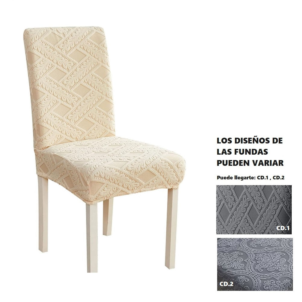 Set de 6 Fundas para las Sillas Nordica Poliester Beige Set de 6 Fundas para las Sillas Nordica Poliester Beige