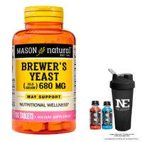 VITAMINAS MASON NATURAL - LEVADURA DE CERVEZA 680 MG (100 TAB) + SHAKER