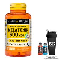 VITAMINAS MASON NATURAL - MELATONINA 500 MCG (60 TAB SUBLINGUAL) + SHAKER