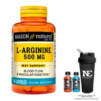 VITAMINAS MASON NATURAL - L-ARGININA 500 MG (60 CAP) + SHAKER
