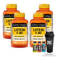 COMBO VITAMINAS MASON NATURAL - 4 LUTEÍNA 6 MG (60 SOFTG) + SHAKER