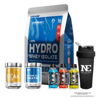 COMBO SUPREME- SUPREME MASS 10 LIBRAS CHOCOLATE + SUPREME BCAA 540GR. PIÑA + CREATINE 500GR. +SHAKER