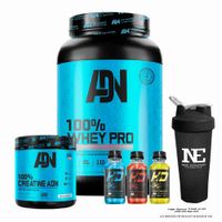 COMBO ADN NUTRITION - 100% WHEY PRO  1.100 KG. VAINILLA + 100% CREATINE ADN 500 GR. + SHAKER