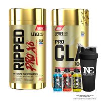 COMBO LEVEL PRO - PRO CLA 1000 60 CAPS. + RIPPED PRO X6 60 CAPS. + SHAKER