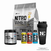COMBO UNIVERSE NUTRITION - NITRO WHEY 5 KG. CHOCOLATE + 100% CREATINE 500 GR. + SHAKER