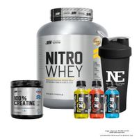 COMBO UNIVERSE NUTRITION - NITRO WHEY 2.5 KG. VAINILLA + 100% CREATINE 500 GR. + SHAKER