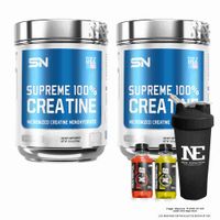 COMBO SUPREME NUTRITION - 2 SUPREME 100% CREATINE 250 GR. + SHAKER