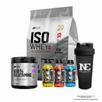COMBO UNIVERSE NUTRITION - ISO WHEY 90 5 KG. CHOCOLATE + 100% GLUTAMINE 500 GR. + SHAKER