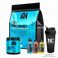COMBO ADN NUTRITION - ISO PRO WHEY 3 KG. COOKIE + BCAA 8000 540 GR. MANZANA + SHAKER