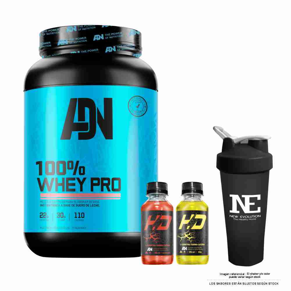 ADN NUTRITION 100% WHEY PRO 1.100 KG. COOKIE + SHAKER