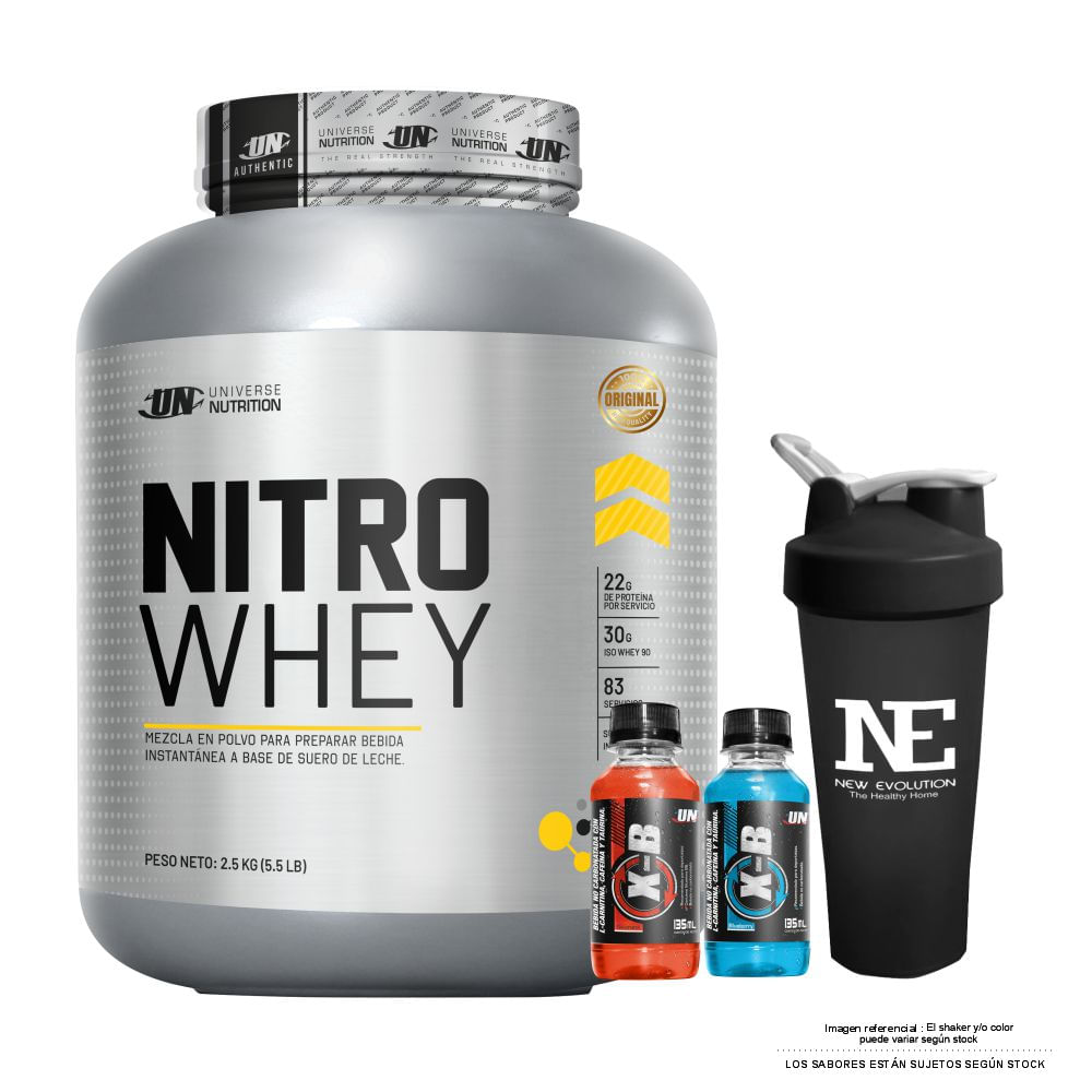 UNIVERSE NUTRITION NITRO WHEY 2.5 KG. VAINILLA + SHAKER