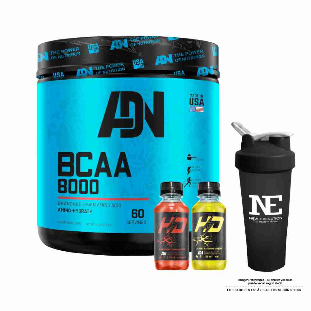 ADN NUTRITION BCAA 8000 540 GR. FRUIT PUNCH + SHAKER