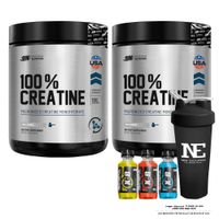 COMBO UNIVERSE NUTRITION - 2 100% CREATINE 250 GR. + SHAKER