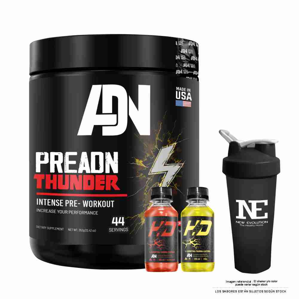 ADN NUTRITION PRE ADN THUNDER 352 GR. FRUIT PUNCH + SHAKER