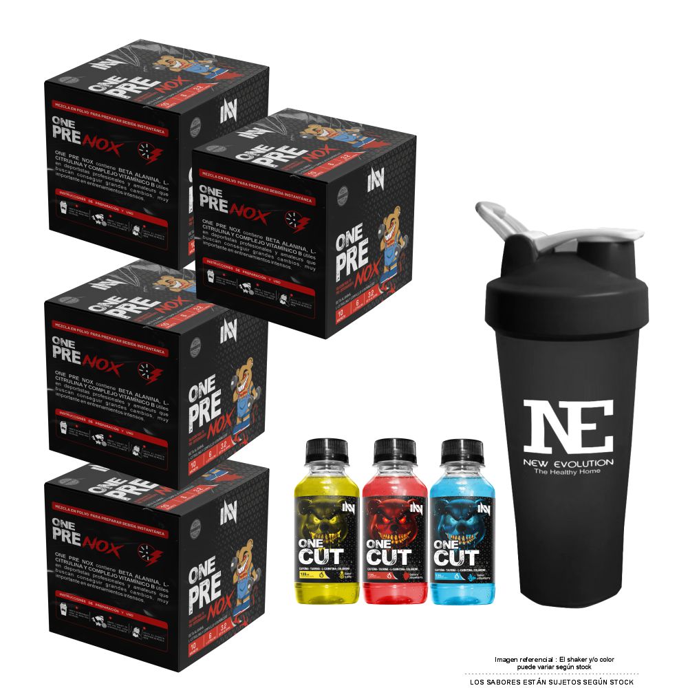 COMBO INN - 4 ONE PRE NOX CAJA 10 UNID. MORA + SHAKER