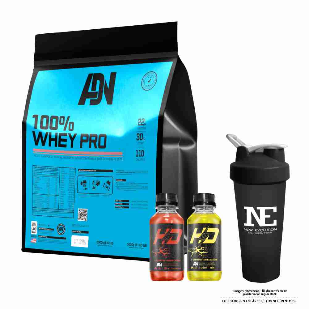 ADN NUTRITION 100% WHEY PRO  3 KG. CHOCOLATE + SHAKER