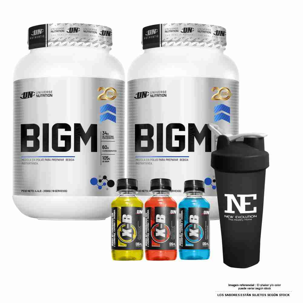 COMBO UNIVERSE NUTRITION - 2 BIGM 2 KG. COOKIE + SHAKER