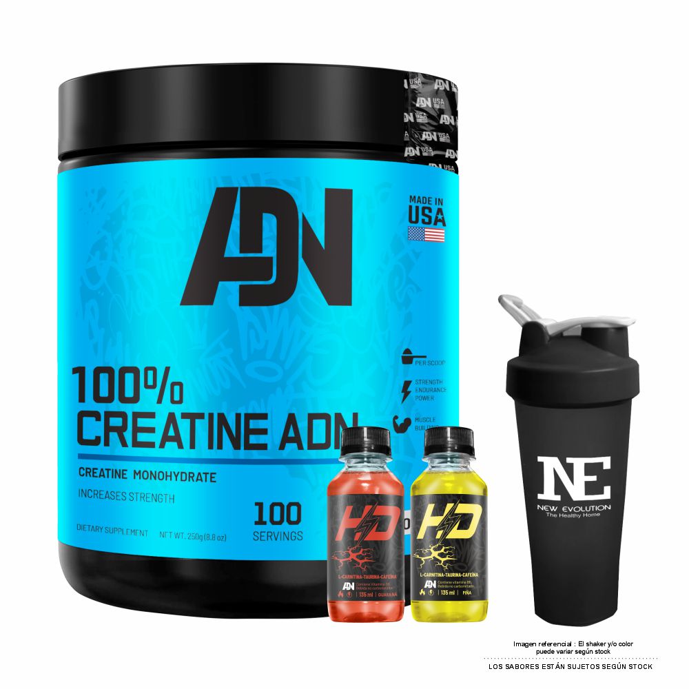 ADN NUTRITION 100% CREATINE ADN 250 GR. + SHAKER