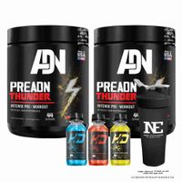 COMBO ADN NUTRITION - 2 PRE ADN THUNDER 352 GR. FRUIT PUNCH + SHAKER