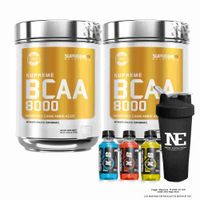 COMBO SUPREME NUTRITION - 2 SUPREME BCAA 8000 540 GR. FRUIT PUNCH + SHAKER