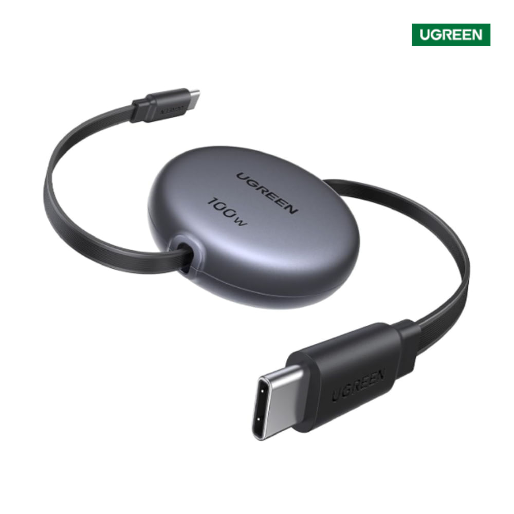 UGREEN Cable Retractil Tipo C 100w Negro