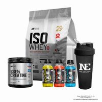 COMBO UNIVERSE NUTRITION - ISO WHEY 90 5 KG. CHOCOLATE + 100% CREATINE 500 GR. + SHAKER