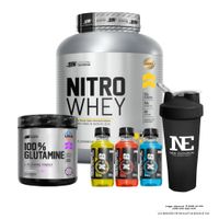 COMBO UNIVERSE NUTRITION - NITRO WHEY 2.5 KG. CHOCOLATE + 100% GLUTAMINE 500 GR. + SHAKER