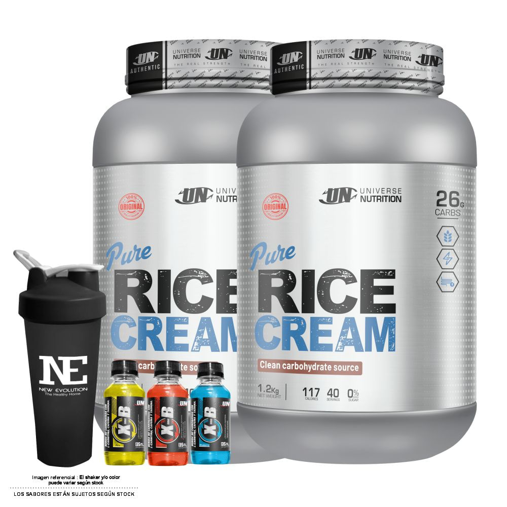 COMBO ADN NUTRITION - 2 CREAM OF RICE 1.2 KG. COOKIE + SHAKER