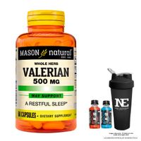 VITAMINAS MASON NATURAL - VALERIANA 500 MG (60 CAP) + SHAKER