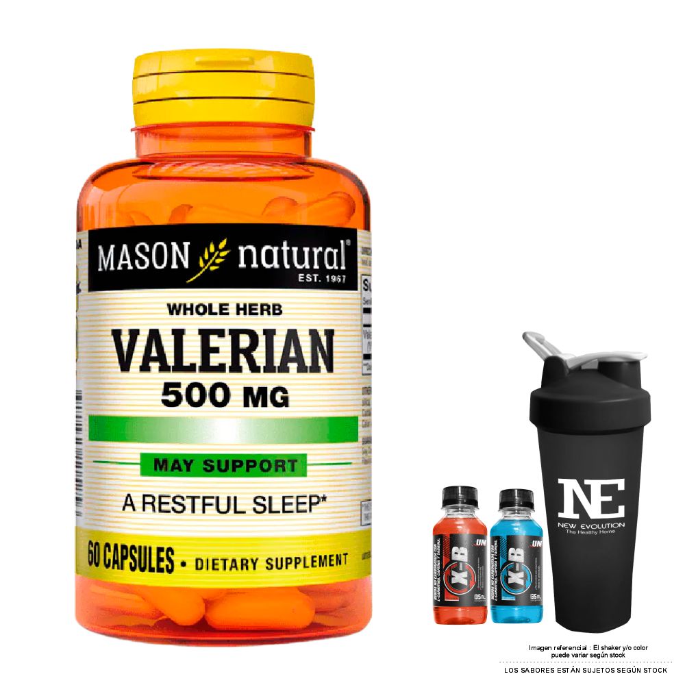 VITAMINAS MASON NATURAL - VALERIANA 500 MG (60 CAP) + SHAKER