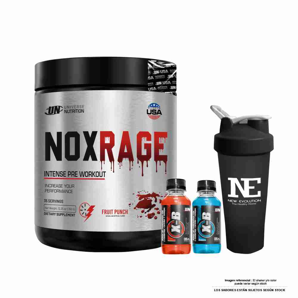 UNIVERSE NUTRITION NOX RAGE 350 GR. CITRUS PUNCH + SHAKER