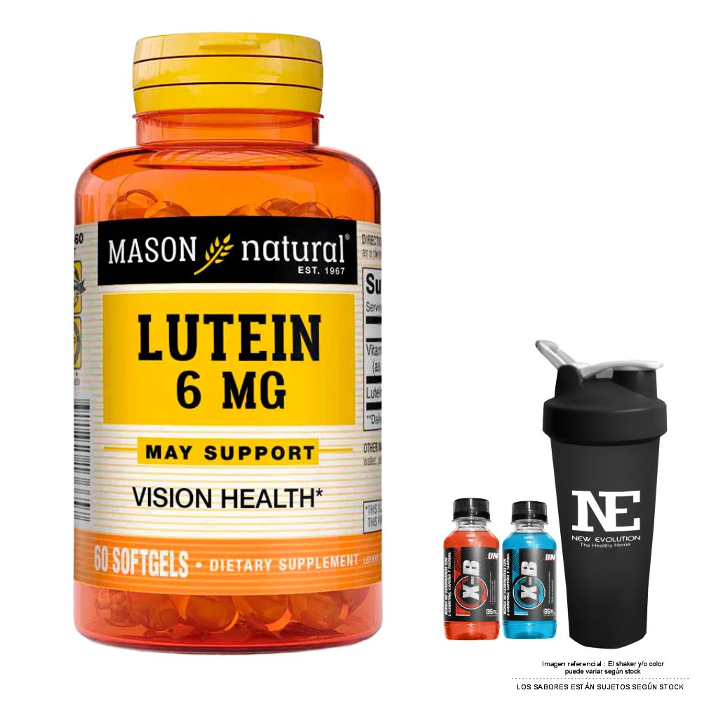 VITAMINAS MASON NATURAL - LUTEÍNA 6 MG (60 SOFTG) + SHAKER