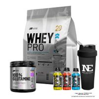 COMBO UNIVERSE NUTRITION - WHEY PRO 5 KG. VAINILLA + 100% GLUTAMINE 500 GR. + SHAKER